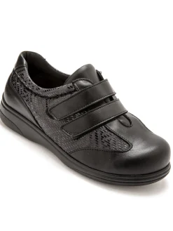 Femme Pédiconfort Derbies ultra larges 2 pattes scratchs