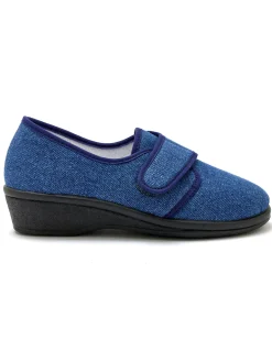 Femme Pédiconfort Derbies ultra-souples à patte scratch