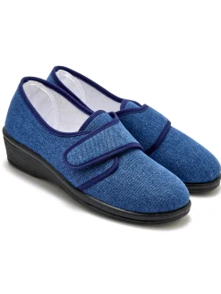 Femme Pédiconfort Derbies ultra-souples à patte scratch