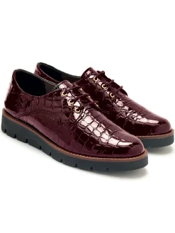 Femme Pédiconfort Derbies vernis façon croco