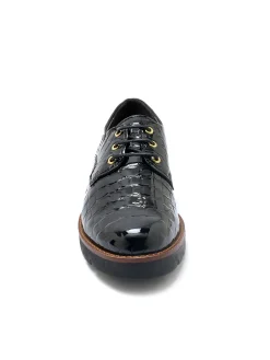 Femme Pédiconfort Derbies vernis façon croco