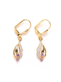 Femme Daxon Dormeuses oxyde zirconium et améthyste