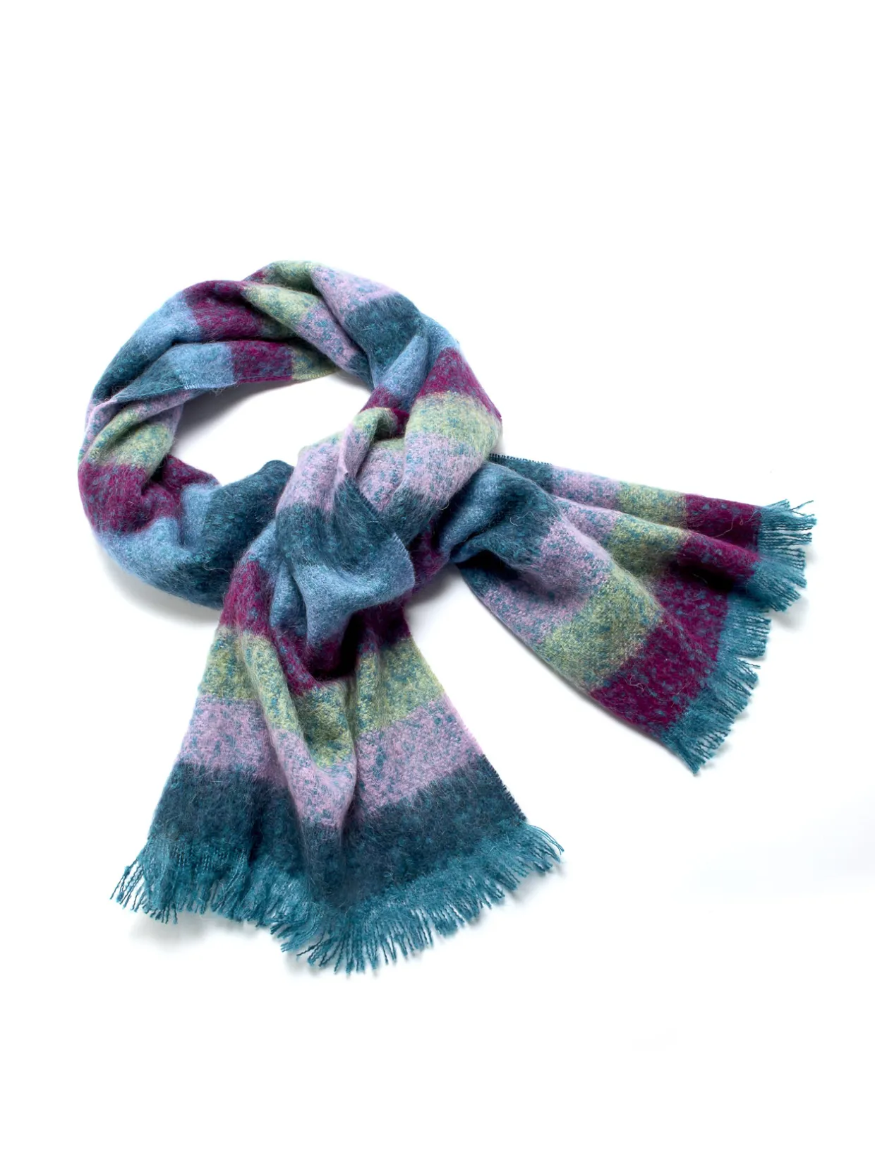 Femme Daxon Echarpe rayée avec mohair