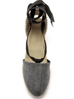 Femme Pédiconfort Espadrilles compensées lien cheville