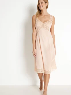 Daxon Fond de robe satiné longueur 105cm