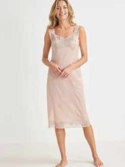 Daxon Fond de robe satiné longueur 90cm