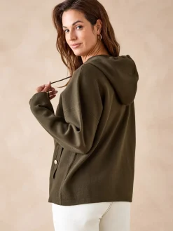 Femme Daxon Gilet à capuche en maille milano