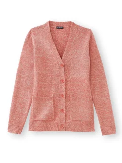 Femme Daxon Gilet classique en maille chinée