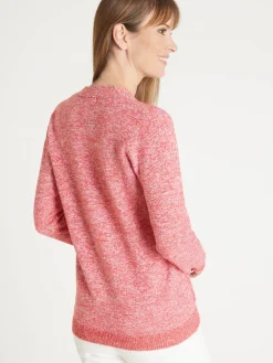 Femme Daxon Gilet classique en maille chinée