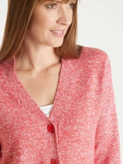 Femme Daxon Gilet classique en maille chinée