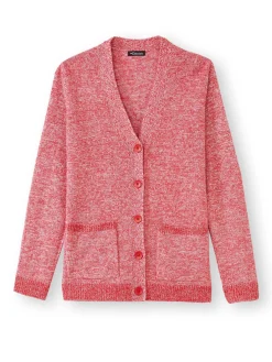 Femme Daxon Gilet classique en maille chinée