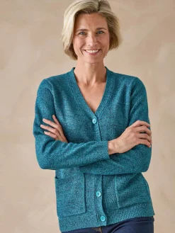 Femme Daxon Gilet classique en maille chinée