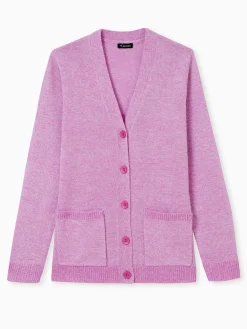 Femme Daxon Gilet classique en maille chinée