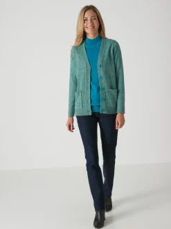 Femme Daxon Gilet classique en maille chinée