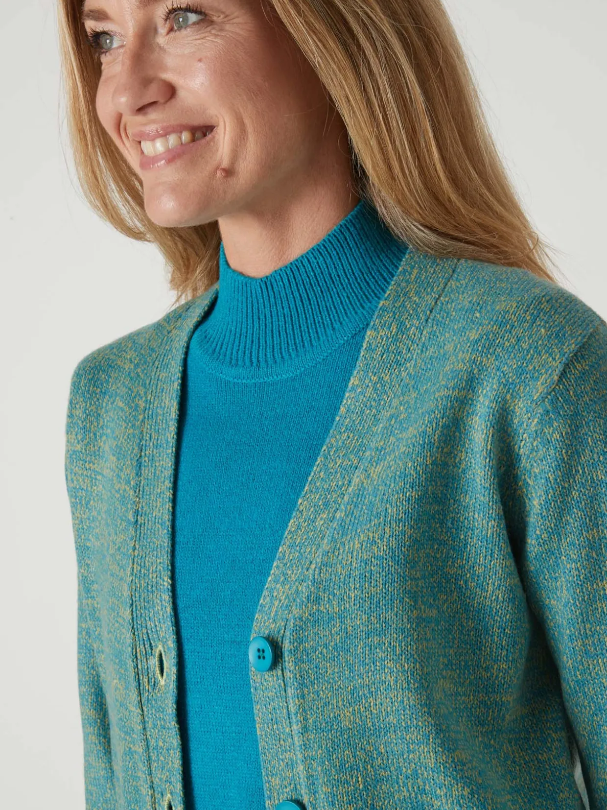 Femme Daxon Gilet classique en maille chinée