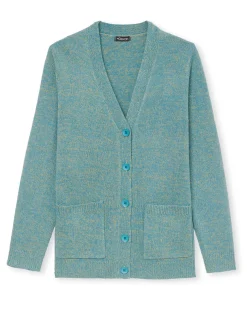 Femme Daxon Gilet classique en maille chinée