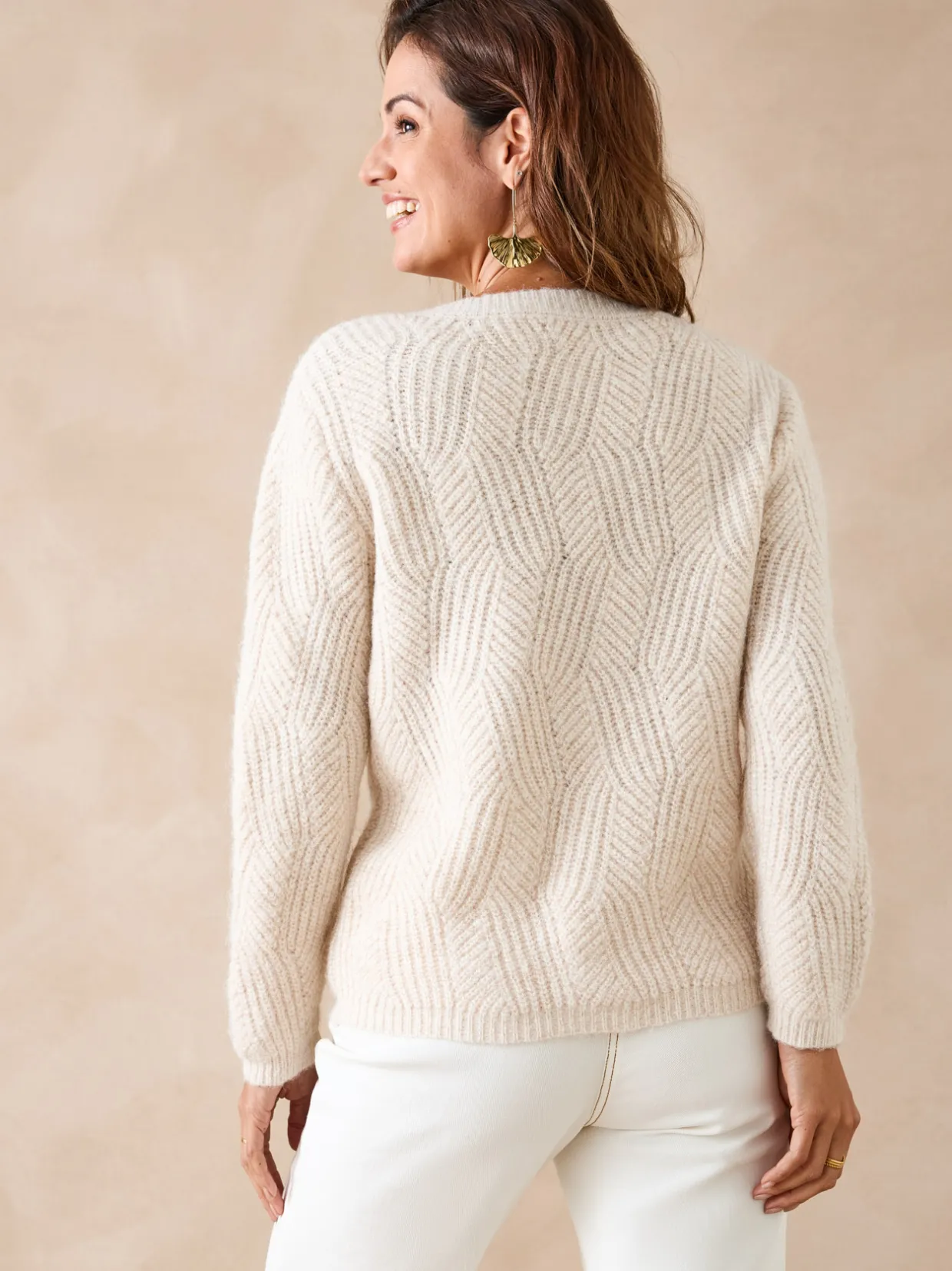 Femme Daxon GIlet en côtes perlées avec laine