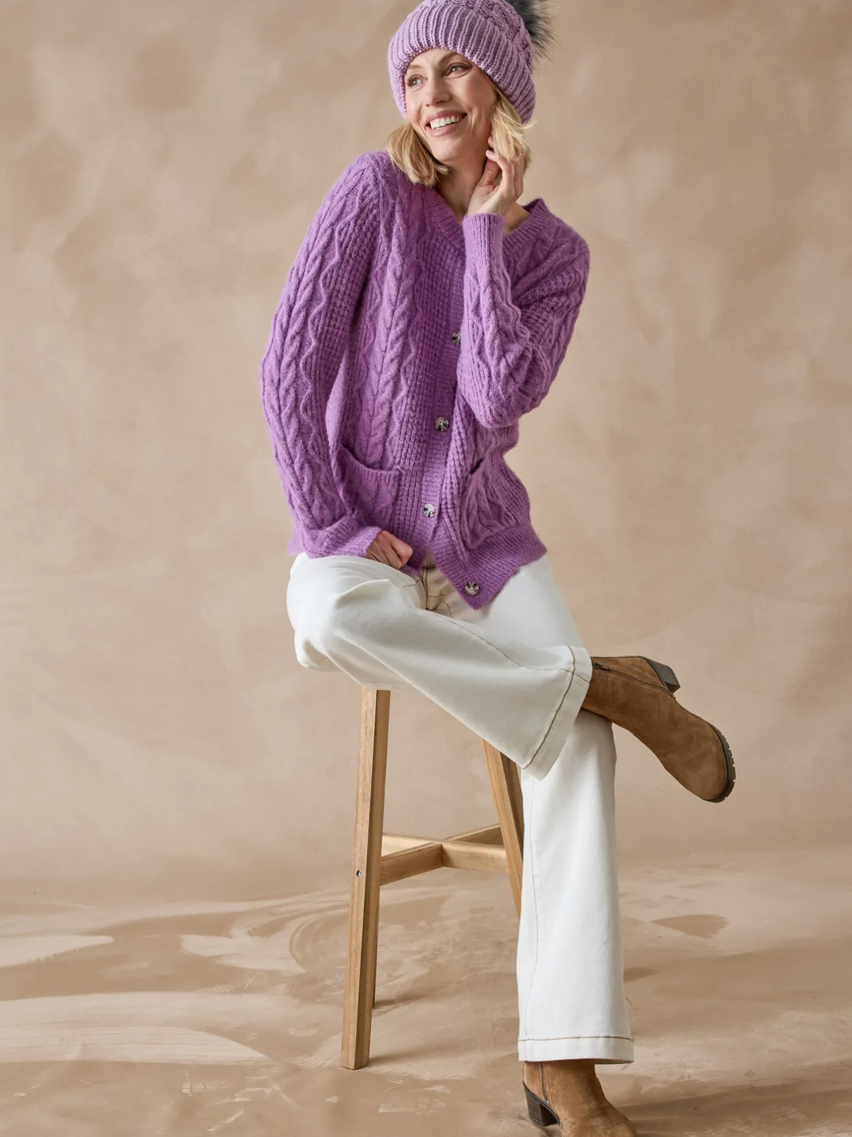 Femme Daxon Gilet en maille fantaisie