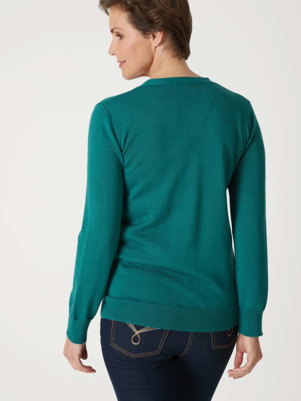 Femme Daxon Gilet encolure V 50% laine mérinos