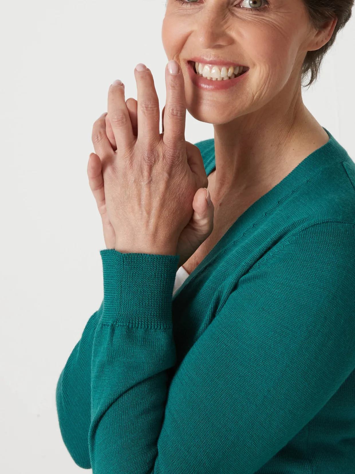 Femme Daxon Gilet encolure V 50% laine mérinos