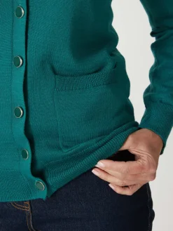 Femme Daxon Gilet encolure V 50% laine mérinos