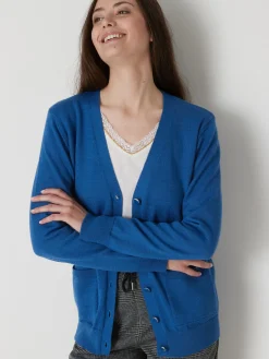 Femme Daxon Gilet encolure V 50% laine mérinos