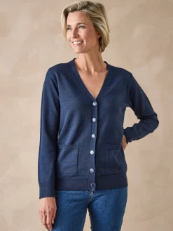 Femme Daxon Gilet encolure V 50% laine mérinos