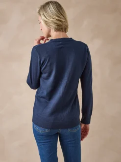 Femme Daxon Gilet encolure V 50% laine mérinos