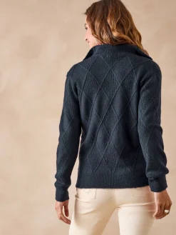 Femme Daxon Gilet géométrique col camionneur zippé