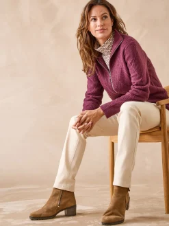 Femme Daxon Gilet géométrique col camionneur zippé