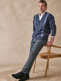 Homme Daxon Gilet jacquard avec laine