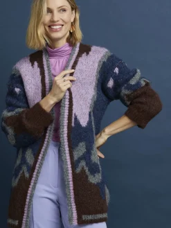 Femme Daxon Gilet maille jacquard avec laine