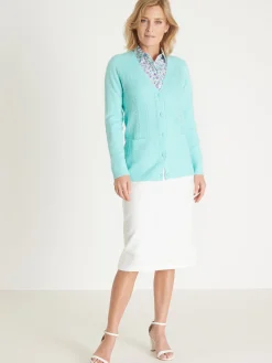 Femme Daxon Gilet manches longues point ajouré