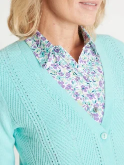 Femme Daxon Gilet manches longues point ajouré