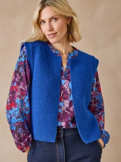 Femme Daxon Gilet point mousse sans manches