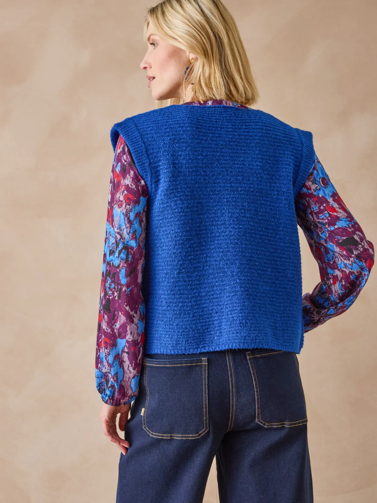 Femme Daxon Gilet point mousse sans manches