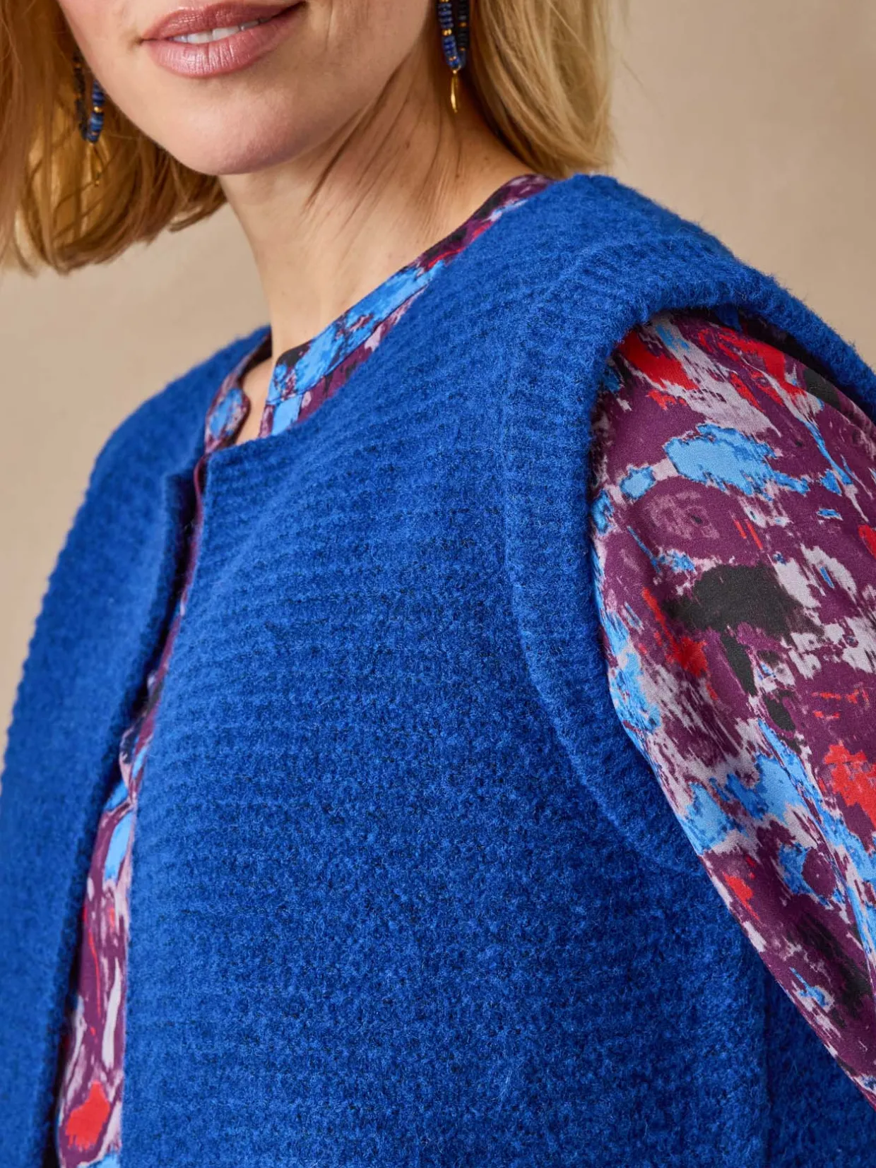 Femme Daxon Gilet point mousse sans manches