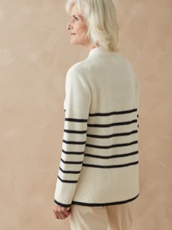 Femme Daxon Gilet rayé manches longues