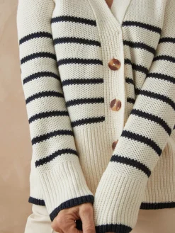 Femme Daxon Gilet rayé manches longues