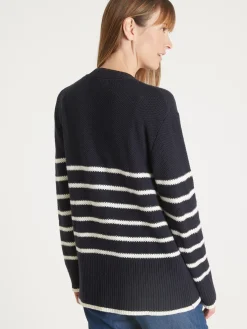 Femme Daxon Gilet rayé manches longues