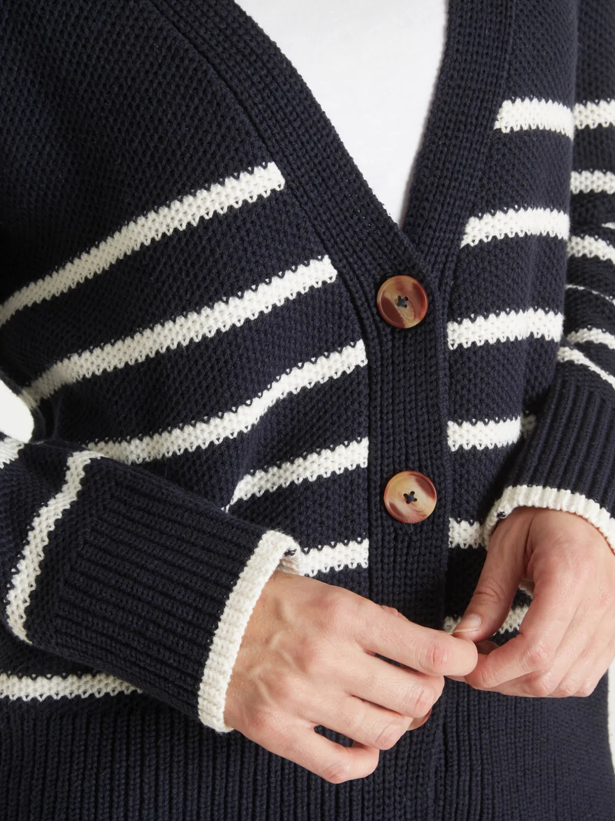 Femme Daxon Gilet rayé manches longues