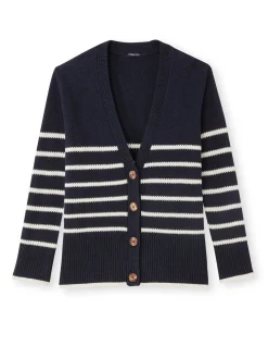 Femme Daxon Gilet rayé manches longues