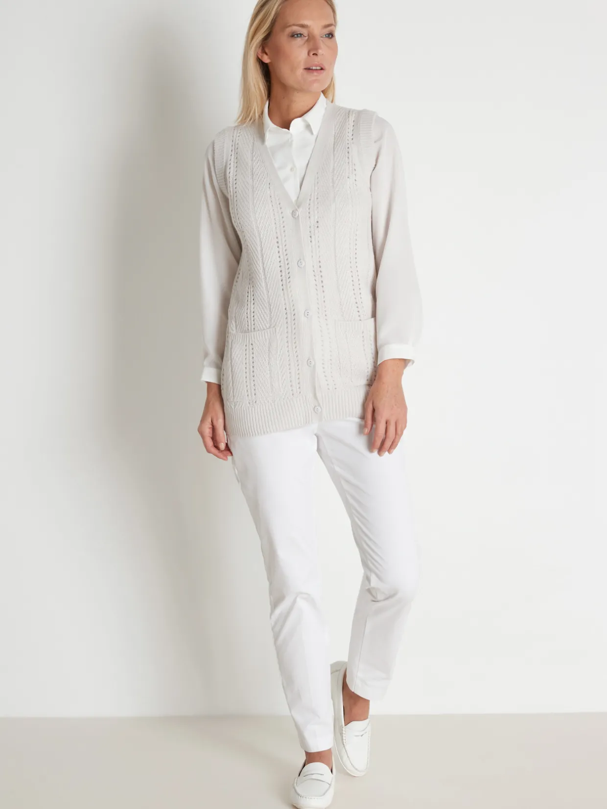 Femme Daxon Gilet sans manches point ajouré