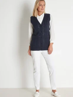 Femme Daxon Gilet sans manches point ajouré