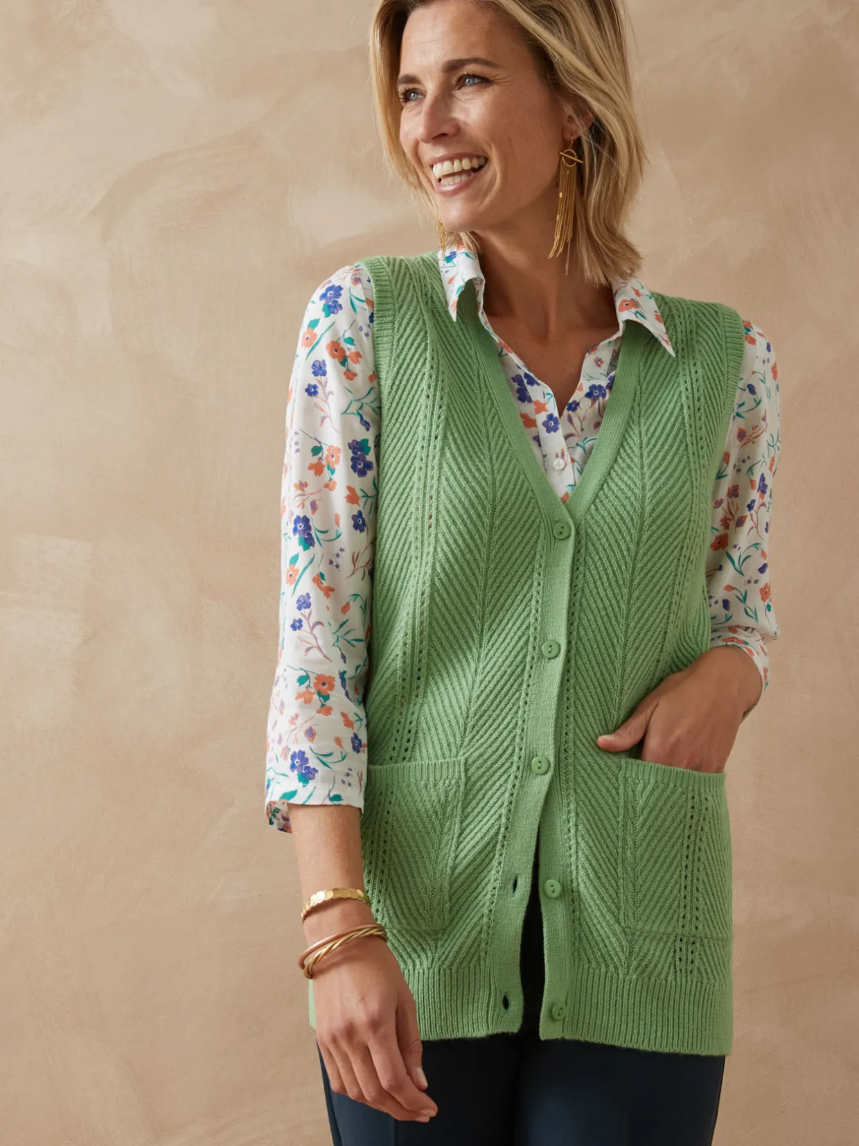 Femme Daxon Gilet sans manches point ajouré