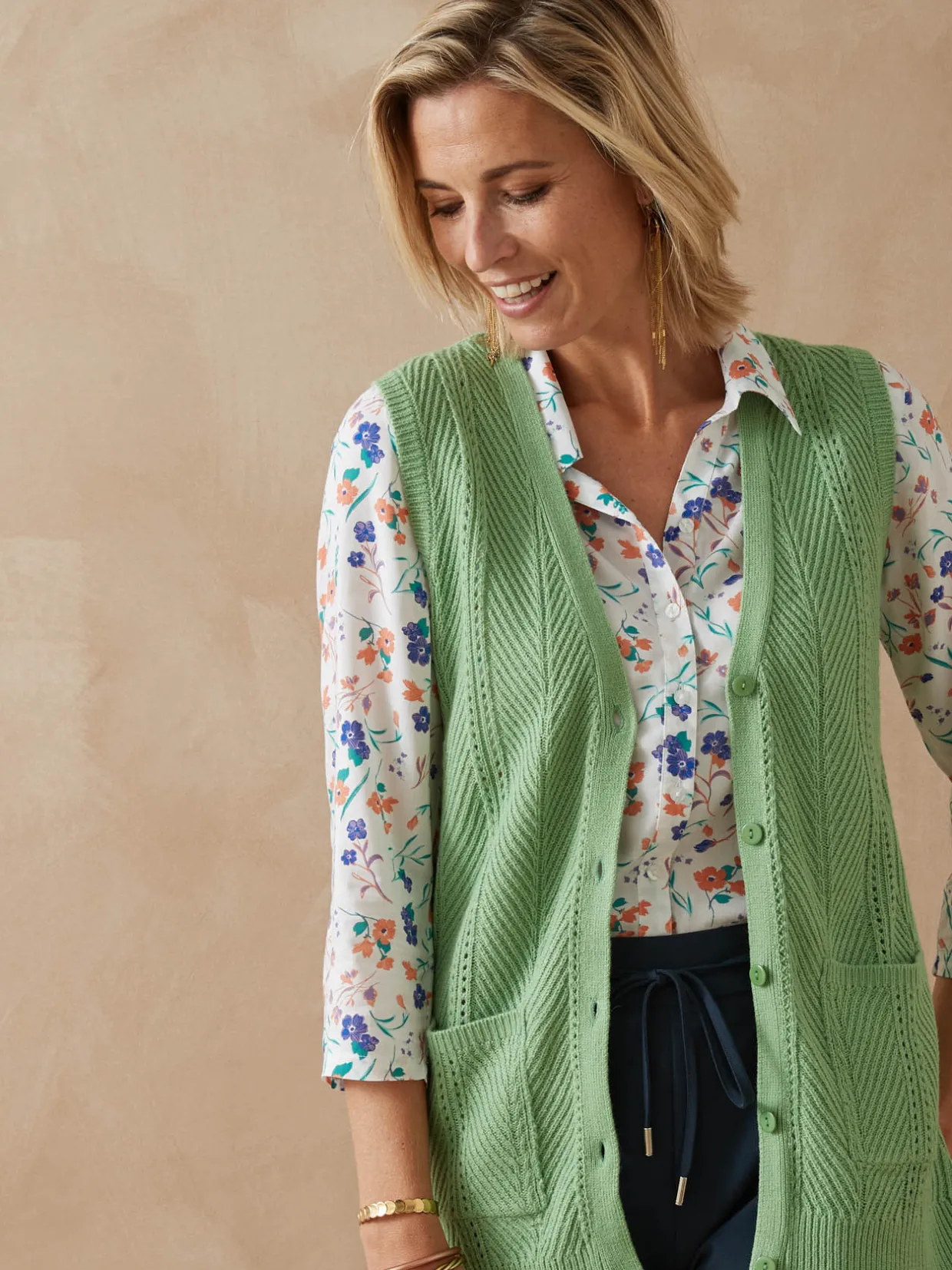 Femme Daxon Gilet sans manches point ajouré