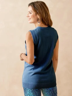 Femme Daxon Gilet sans manches point ajouré