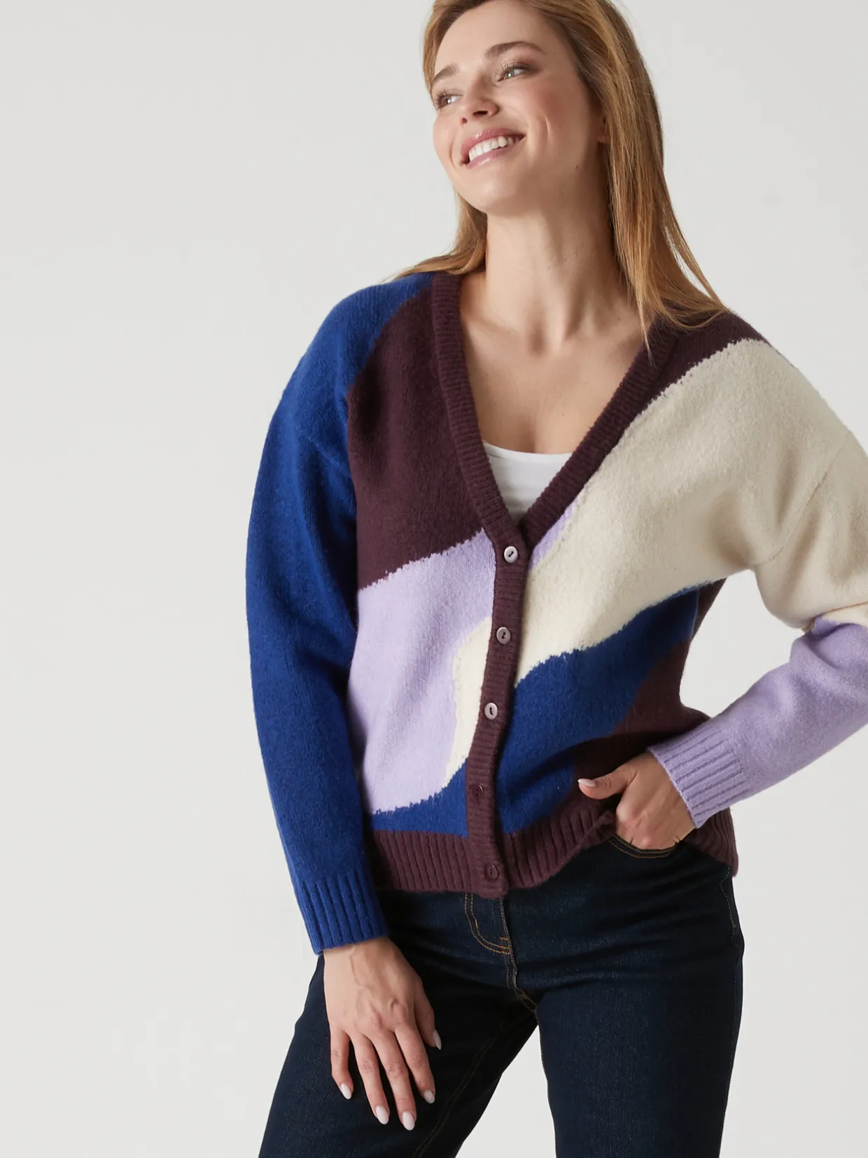 Femme Daxon GIlet V colorblock