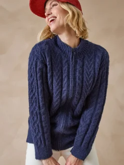 Femme Daxon Gilet zippé col montant avec laine