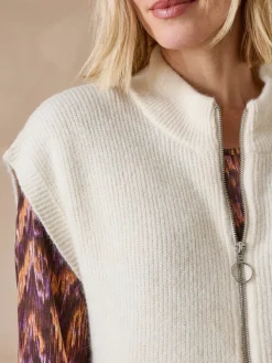 Femme Daxon Gilet zippé sans manches côtes anglaises